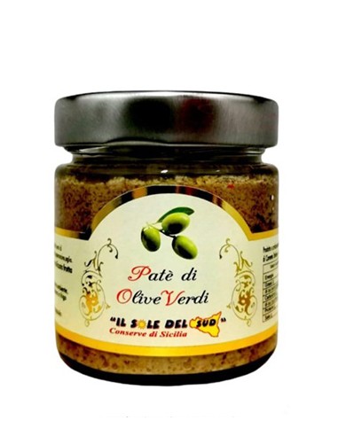 Patè di olive verdi 190 gr Il Sole del Sud