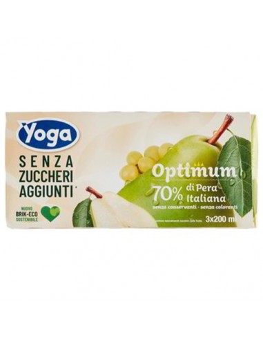 Pera 70% Senza Zuccheri Brick 3 X 20 cl Yoga