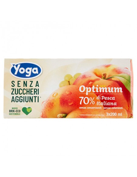 Pesca 70% Senza Zuccheri Brick 3 X 20 cl Yoga