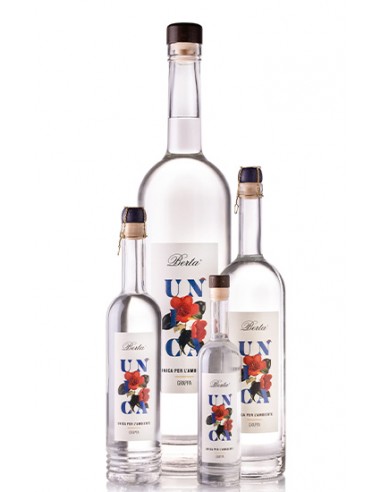 Unica Young Grappa with 100 cl Berta Distillerie case