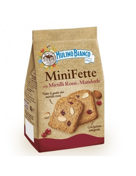 Mini Rebanadas con Arándanos y Almendras 90 gr Mulino Bianco