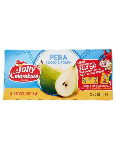 Jus de poire brik 3 x 20 cl jolly colombani