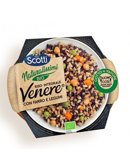 Very natural Venere with Spelled and Legumes 180 gr Scotti Rice