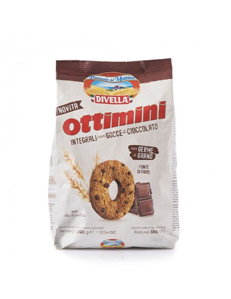 Wholemeal Ottimini with Chocolate Chips 300 gr Divella