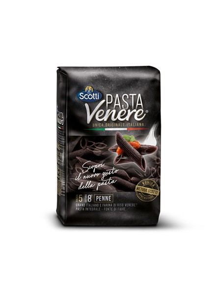 Pasta Venere Penne Rigate 400 gr Arroz Scotti