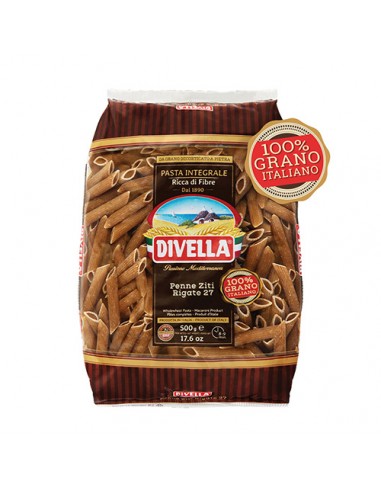 Penne Ziti Rigate Integral 500 gr Divella