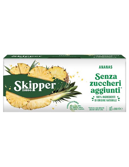Ananas Senza Zuccheri Brick 3 X 200 ml Skipper Zuegg