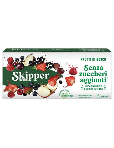 Frutti di Bosco Senza Zuccheri Brick 3 X 200 ml Skipper Zuegg