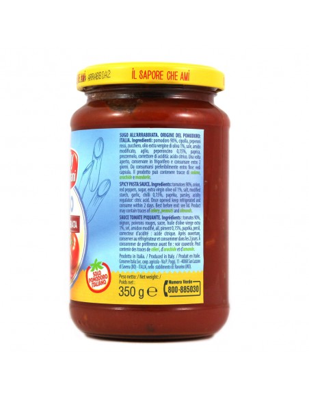 Arrabbiata Sauce Jar 350 gr Jolly Colombani